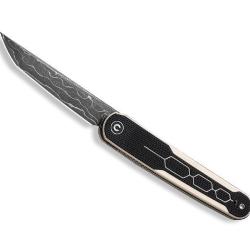 COUTEAU CIVIVI KWAIQ G10 NOIR/IVOIRE DAMAS