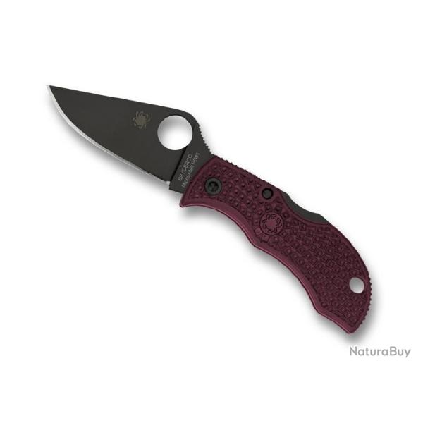 COUTEAU SPYDERCO MANBUG BORDEAUX LAME NOIRE SPRINT