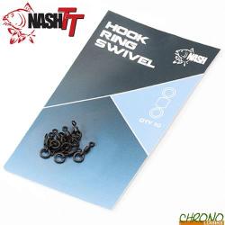 Emerillon &agrave; Anneau Nash Hook Swivels (par 10)