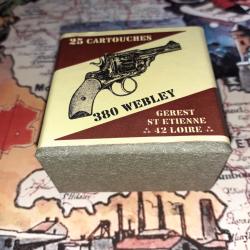380 Webley (G&eacute;rest Saint Etienne): Reproduction boite munitions (vide) GU 12274263