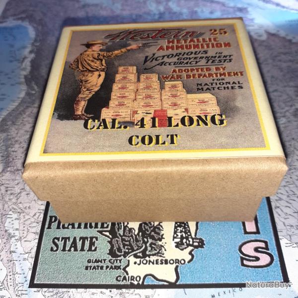 41 Long Colt (Western Metallic Ammunition): Reproduction boite cartouches (vide) WMA 12274277