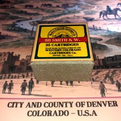 38 SW (Western Colorado Cartridges): Reproduction boite munitions (vide) collection WCC 12274293