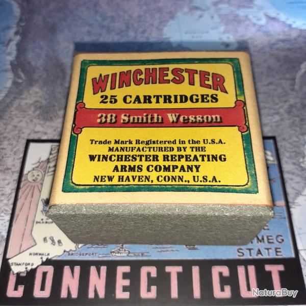 38 SW (Winchester): AU CHOIX; Reproduction boite munitions (vide) WIN 12274293