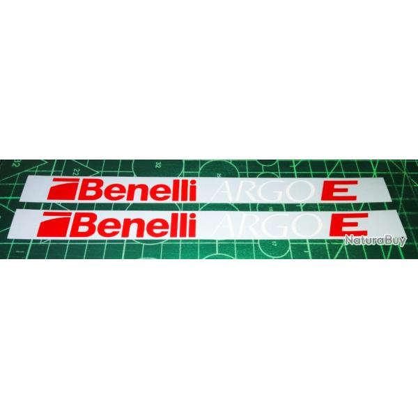2x Benelli ARGO E Vinyle Autocollant pour canon. Taille 186x16mm
