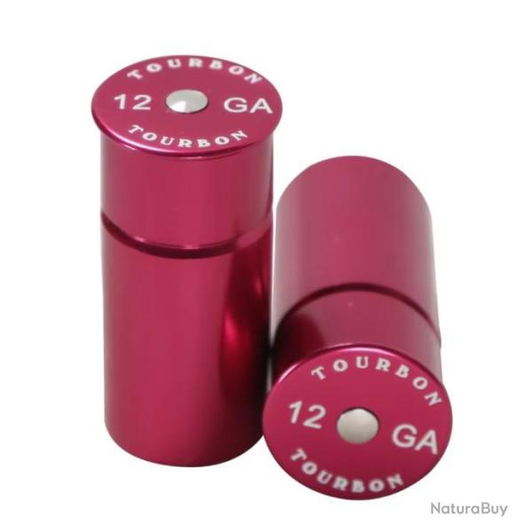 Douille d'amortissement - Bouchons � pression en aluminium de calibre 12 (Rouge) (3)