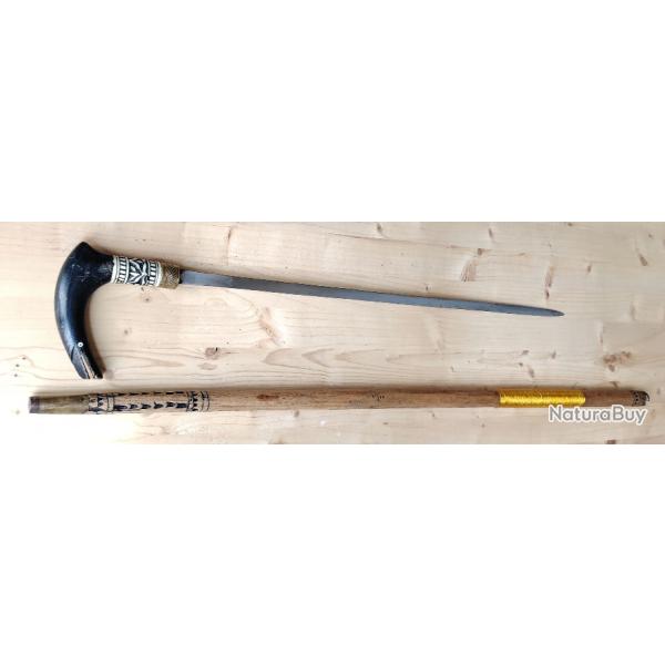 ANCIENNE CANNE �P�E ARTISANALE