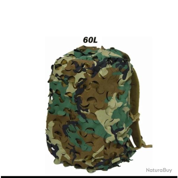 Housse de camouflage pour sac � dos 60 L
