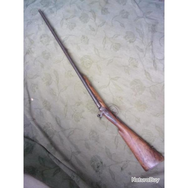fusil de chasse � percussion juxtapos� canon 83 cm