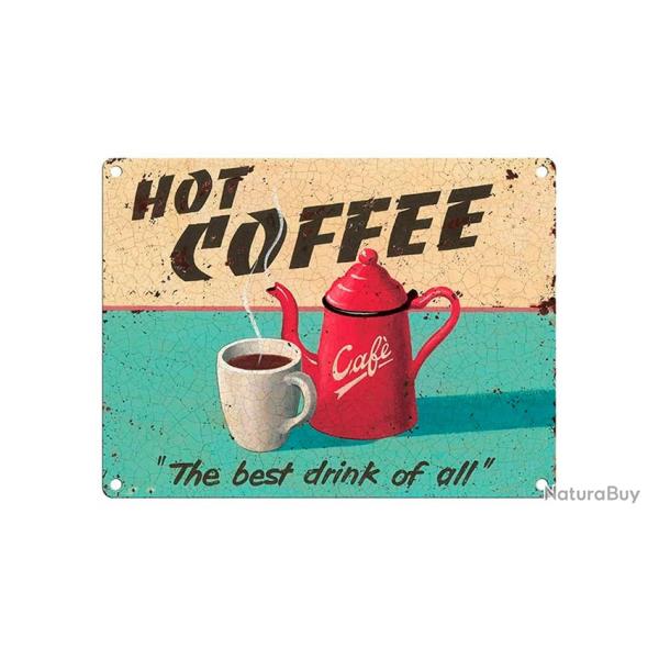 Plaque en m�tal d�coration Coffee