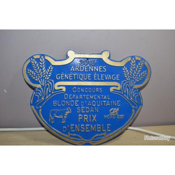 Plaque troph�e Agricole Vache   Concours G�n�tique Elevage Sedan 2018 Ardennes  (16)