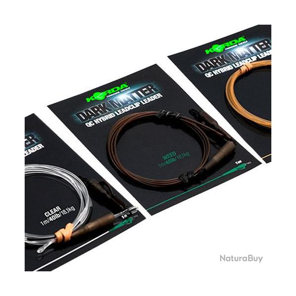 Montage Korda Dark Matter Leader QC Hybrid Clip 40lbs 1m Weed