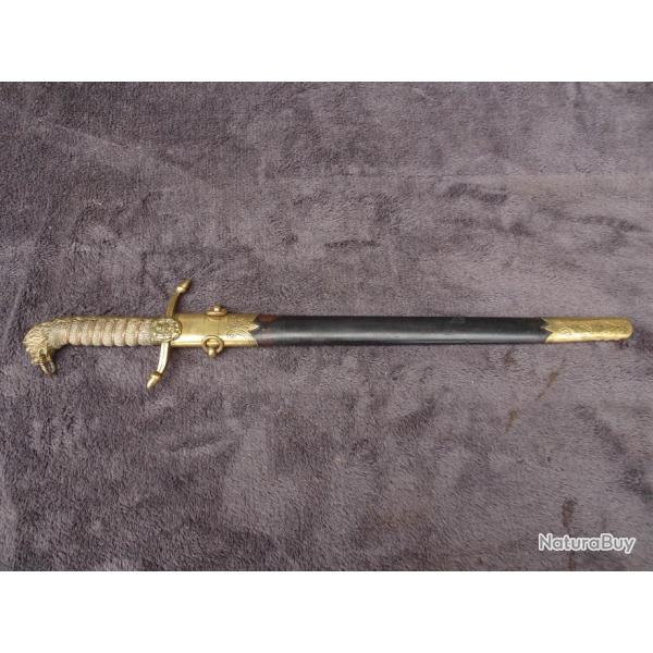 Belle dague marine du XIX si�cle avec certificat d'authenticit�.