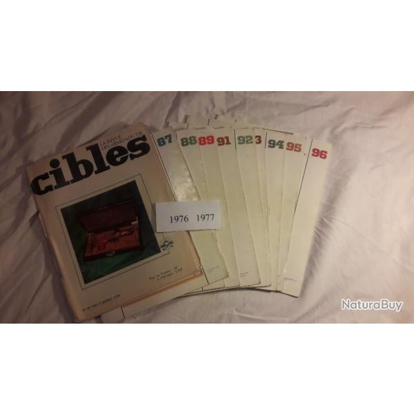 lot de revues  CIBLES 1976 - 84/85  -  1977  87  �  96