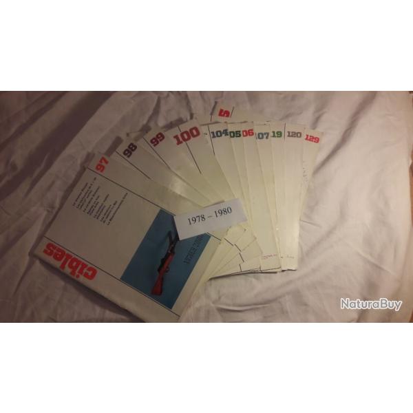 lot de revues  CIBLES 1978  - 97 � 100  et 104 a 107   -  1980  119 et 120 a 129