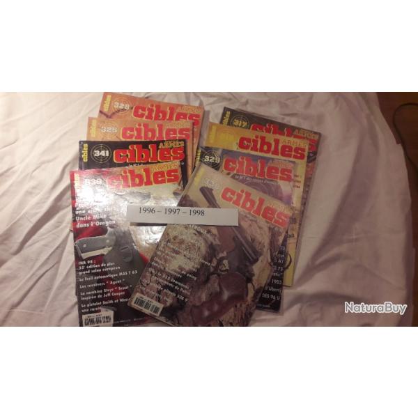 lot de revues  CIBLES 1996 - 316 et 317 / 1997  325 -328 -329 / 1998  338 - 339 - 341