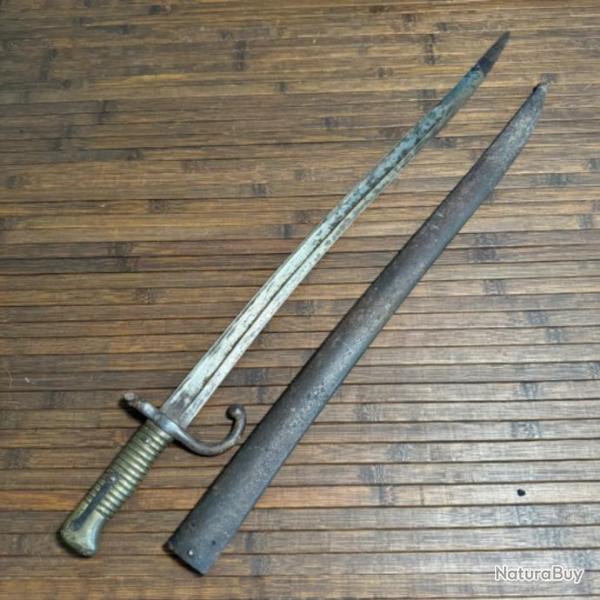 BA�ONNETTE SABRE CHASSEPOT 1866 MONOMATRICULE