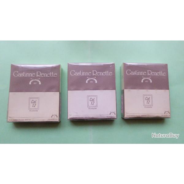 REF 31 - SUPER LOT 3 BOTES DE CARTOUCHES DE CHASSE - GASTINNE RENETTE -  CAL 12 - Plombs 8, 7 et 4