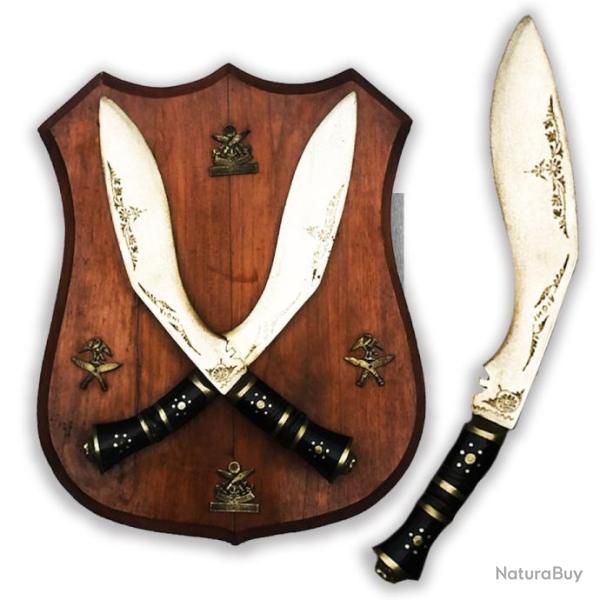 RARE & BEAU PLATEAU DE 2 SABRES / DAGUES / POIGNARDS KOUKRI, CADEAU DIPLOMATIQUE, XX, ORIGINAL #48