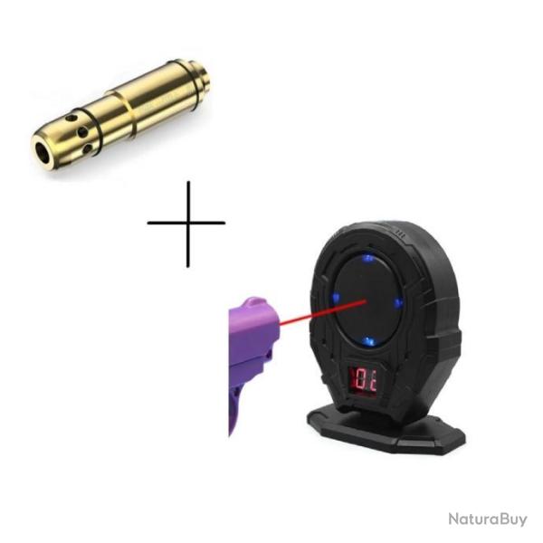 Cible �lectronique et Cartouche laser de manipulation et de tir d'entrainement pour 9 mm (9x19 para)