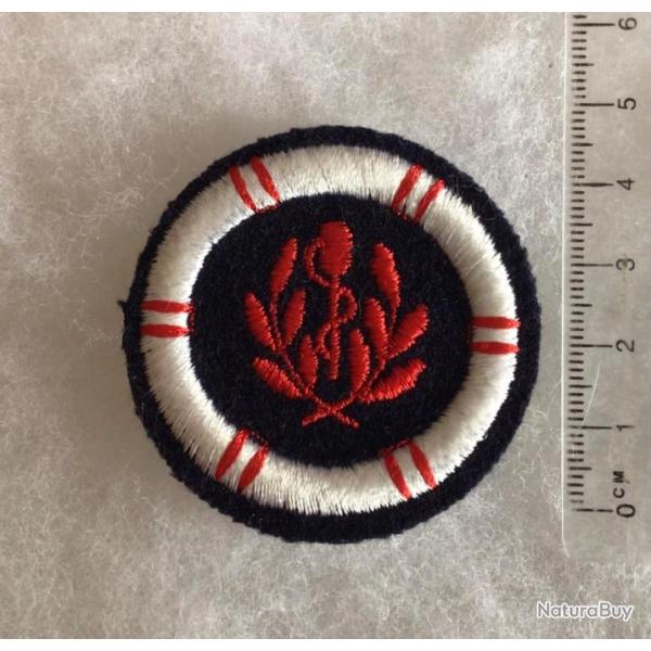 FRANCE MARINE NATIONALE WW2 a actuel - Insigne tissu brod� SAUVETAGE M�DICAL MER