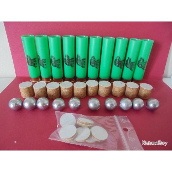 LOT DE CHARGEMENT BALLE RONDE EN PLOMB  cal.28 N�4