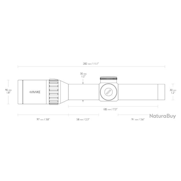 ENDURANCE 30 WA - Exposed locking turrets 1-4X24 30mm, WA, IR Tactical Dot (4x) - R�f: 5054492163014