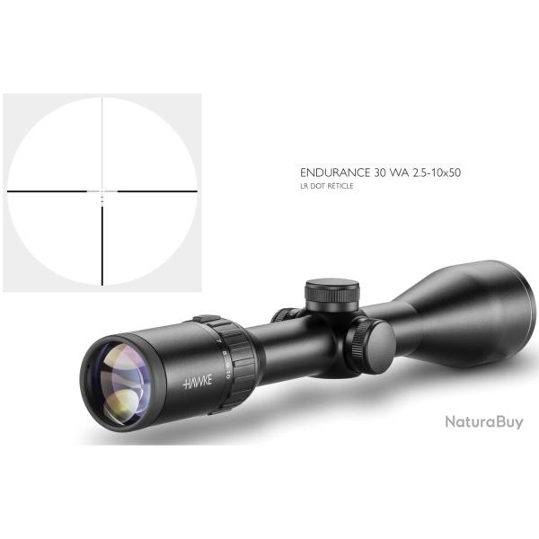 ENDURANCE 30 WA - Low profile, capped turrets 2.5-10x50 30mm, WA, IR LR Dot (8x) - R�f: 505449216320