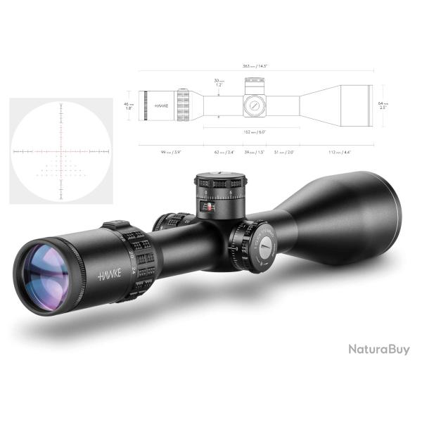 SIDEWINDER 30 SF - Exposed locking turrets 6-24x56 30mm, SF, IR 20x 1/2 Mil Dot