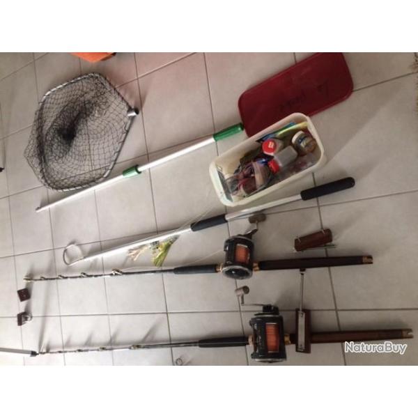 cannes et moulinets p�che au gros en mer