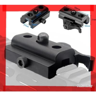 Support Bipied Goujon Pivotant (sling Swivel Stud) Avec Adaptateur Rail