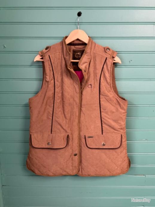 Gilet Matelassé Orvis Femme - Taille XL, Marron, Style Sports Traditionnels - État Très Bon