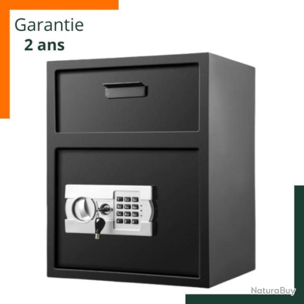 Coffre-fort avec trappe de d�p�t - Garantie 2 ans - Noir