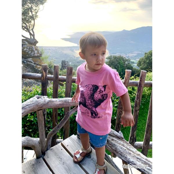 T Shirt Sanglier Enfant PRO CACCIA Rose