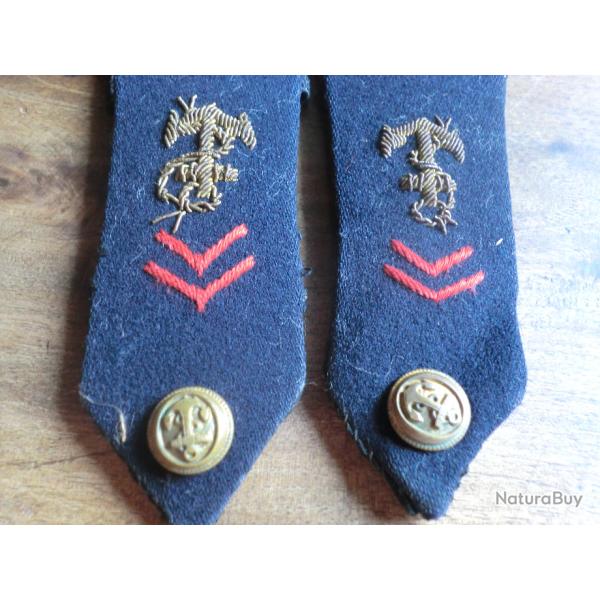 pattes d �paules  infanterie colonial  sous officier