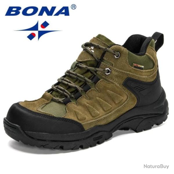 Chaussure de randonn�e Bona - Parfait pour la randonn�e et la chasse - Vert arm�e
