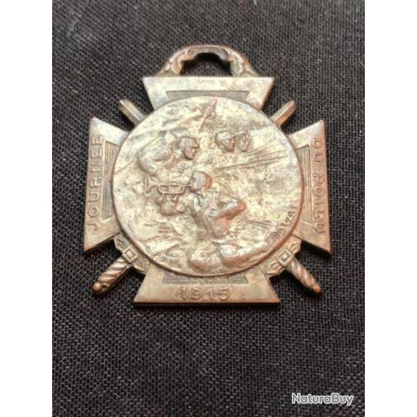 insigne medaille 1915  WW1 JOURNEE DU POILU par bargas