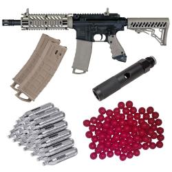 Forfait de d&eacute;fense &agrave; domicile Tippmann TMC cal.68 incluant un adaptateur Quick Change, 20 capsules d