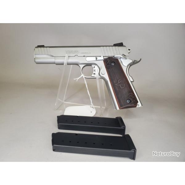 TAURUS - PISTOLET PT1911 MATTE STAINLESS STEEL 45ACP bois