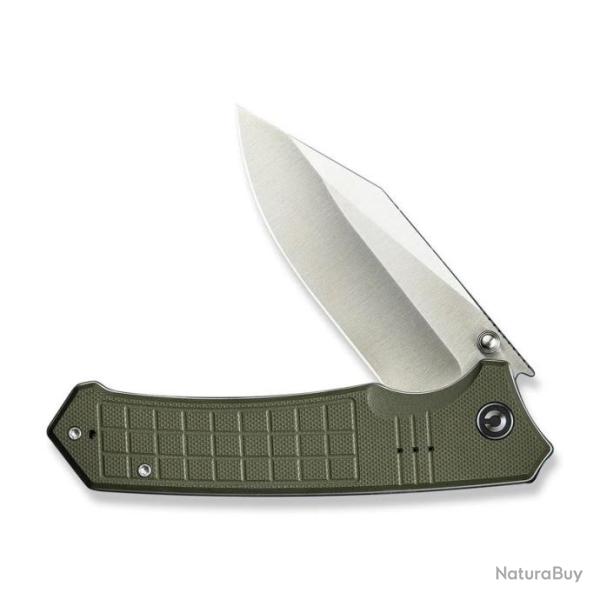 Couteau CIVIVI Tacticorix Green Manche G10 Lame Acier Nitro-V Satin IKBS Linerlock Clip CIVC230552 -