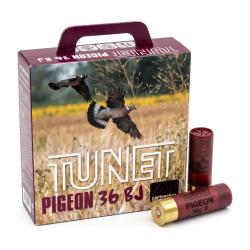 Pack 100 cartouches Tunet Pigeon calibre 12 36 grammes plomb de 6 LIV GRATIS