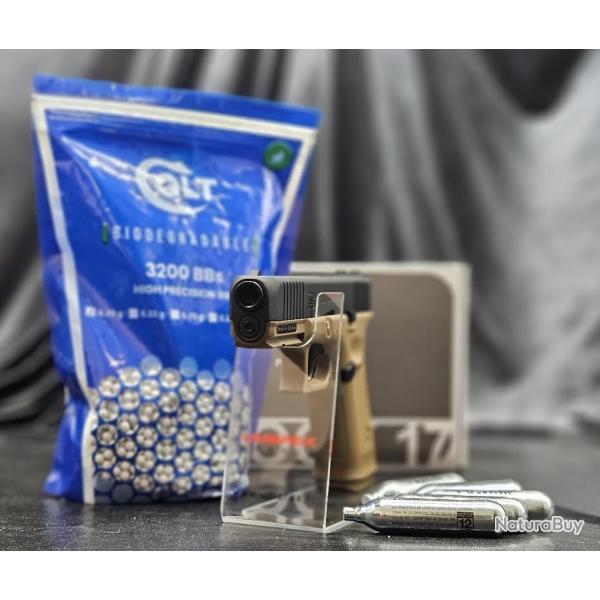 Pack pr�t a tirer "PISTOLET GLOCK 17 GEN5" - BBS 6MM CO2 - BLACK COYOTE