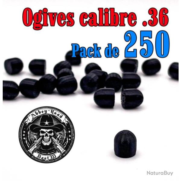Balle tir r�duit .36 ogive plastique - Pack de 250 - Bast3D