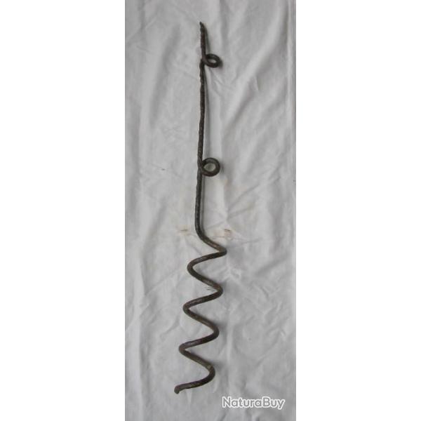 WW1 PIQUET DE BARBEL�S DE TRANCH�ES QUEUE DE COCHON 95 CM 100% TERRAIN 1