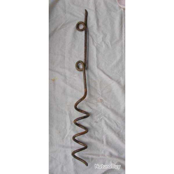 WW1 PIQUET DE BARBEL�S DE TRANCH�ES QUEUE DE COCHON 103 CM 100% TERRAIN 2