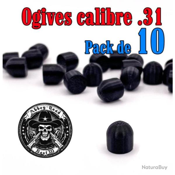 Balle tir r�duit .31 ogive plastique - Pack de 10 - Bast3D
