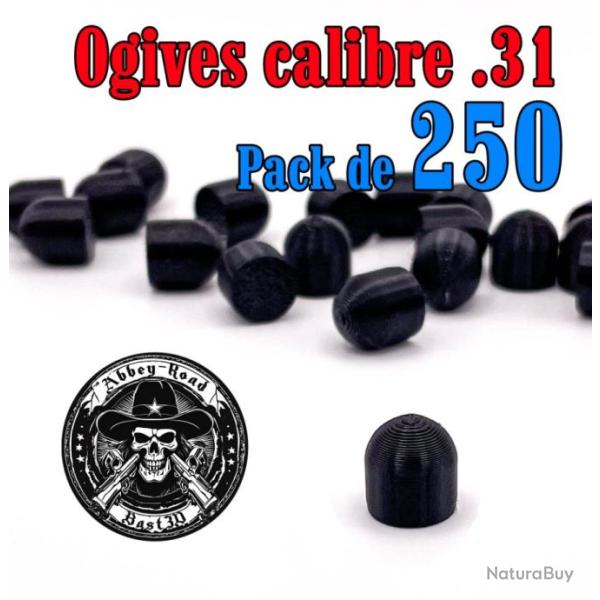 Balle tir r�duit .31 ogive plastique - Pack de 250 - Bast3D