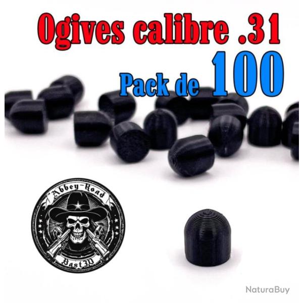 Balle tir r�duit .31 ogive plastique - Pack de 100 - Bast3D