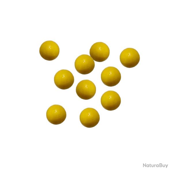 Nouvelles balles en caoutchouc de la Lgion / Gummiblle cal.68 - 10 pices - jaune
