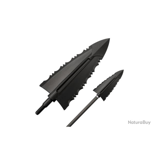 Lot de 10 pointes de chasse � lame fixe Cold Steel Cheap Shot en polym�re 125 gr 2 blade