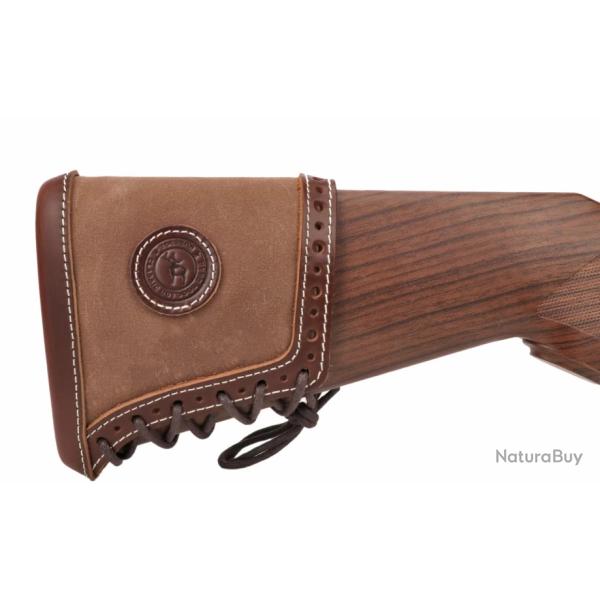 Coussinets de recul pour arme d'�paule en toile et cuir marron (3)